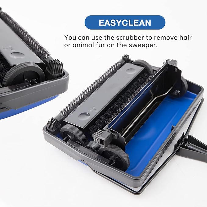 Yocada Carpet Sweeper Cleaner for Home Office Low Carpets Rugs Undercoat - Image 4