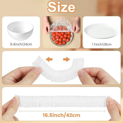 Homelove 150pcs Plastic Bowl Covers Food Cover Dish Covers, Reusable Elastic - Image 5