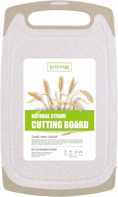 Cutting Board for Kitchen, Wheat Straw Fiber Cutting Board, Dish Washer Safe by zzsbrm