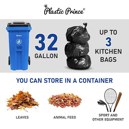 32 Gallon Trash Can Outdoor Recycling Bin - Image 5
