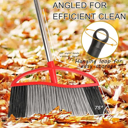 Outdoor Broom, 15.7" Wide Heavy Duty Angle Broom - Image 4