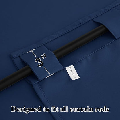 RYB HOME Blackout Curtains for Living Room, Back Tab & Rod Pocket Top - Image 4