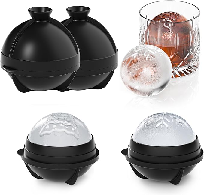 Novelty Christmas Tree Snowflake Ice Ball Maker Mold Set of 2, Christmas - Image 8