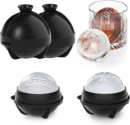 Novelty Christmas Tree Snowflake Ice Ball Maker Mold Set of 2, Christmas - Image 8