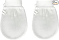 Wildpier Beauty Exfoliating Glove 2 Pack Mitt Body Scrub for Bath Shower Spa Hand Exfoliator Gloves, Dead Skin Cell Remover, Plant Based Deep Exfoliation Scrubber, White