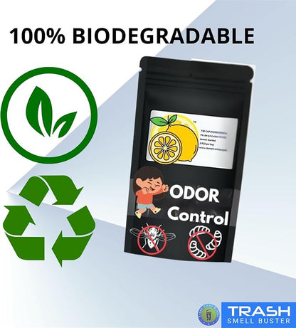 Outdoor Trash Can Odor Eliminator Cover Lemon Scented Durable Elastic Bag - Image 3