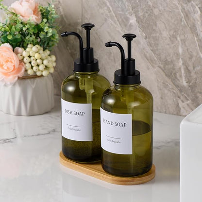 Glass Soap Dispenser with Pump, Dish and Hand Soap Dispenser - Image 8