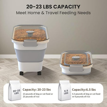 20-23 Lbs Dog Food Storage Container, Collapsible Dog Food Container - Image 2