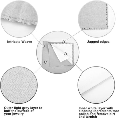 SEVENWELL Silver Polishing Cloth, Jewelry Cleaner Cloth - Image 2