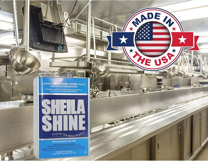 Sheila Shine 4 x 1 Gal. Can Stainless Steel Cleaner and Polish, Protects - Image 3