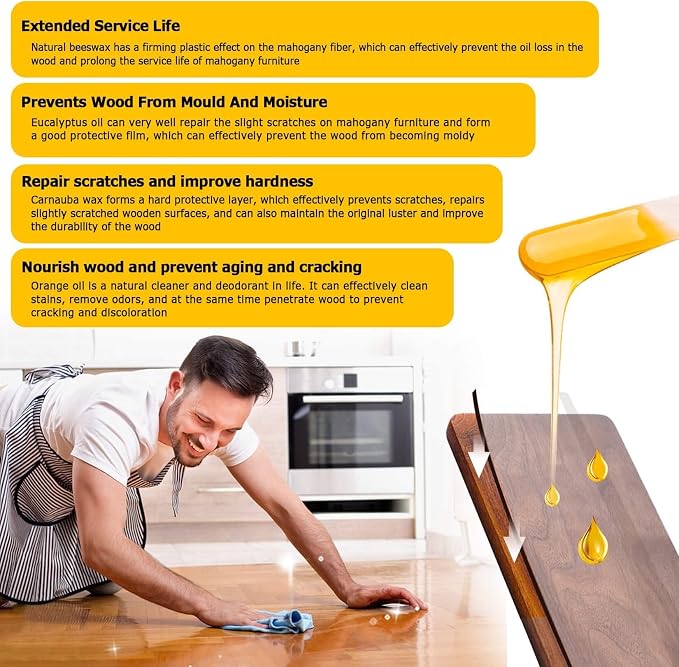 CARGEN 3 PCS Wood Seasoning Beewax Natural Beewax Traditional Wood Wax - Image 5