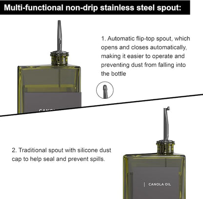 Olive Oil Dispenser for Kitchen, 16.9 oz/ 500 ml Olive Oil Dispenser Bottle - Image 4