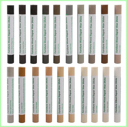 Furniture Markers Touch Up, 20 Colors Wood Filler Sticks, Wood Wax Crayons - Image 8