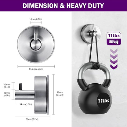 JOMOLA Brushed Stainless Steel Shower & Bathroom Hooks - Image 6