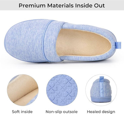 HomeTop Women's Comfy Loafer Slippers Lightweight Memory Foam Non-slip Indoor - Image 4