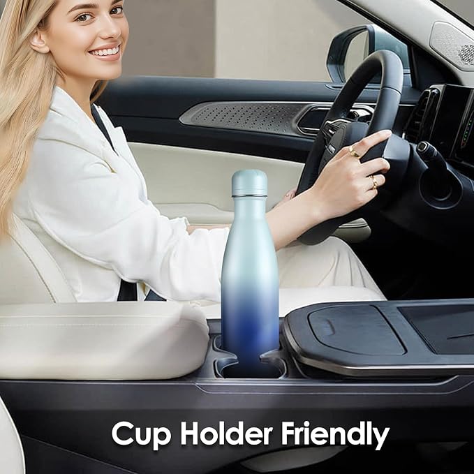 17oz Cola-Bottle Shaped Stainless Steel Leak-proof Water Bottle, Double Wall - Image 6