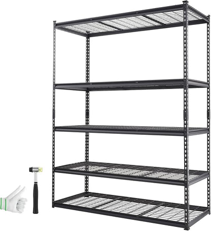 VEVOR Storage Shelving Unit, 5-Tier Adjustable, 2000 lbs Capacity, Heavy Duty - Image 9