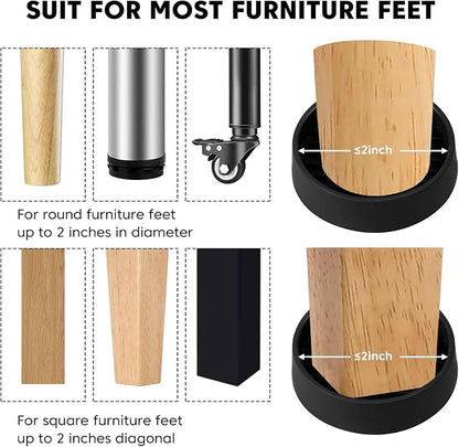 Rubber Non-Slip Furniture Pads Furniture Casters Cup Floor Protector - Image 6