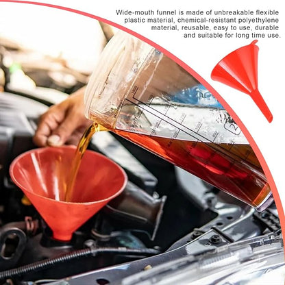 5PCS Wide Mouth Oil Funnel, Plastic Wide Mouth Flexible Fuel Funnel - Image 5