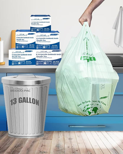 13 Gallon Compostable Tall Kitchen Trash Bags - Image 5