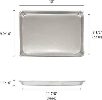 Excellante 9 1/2" X 13" Quarter Size Aluminum Sheet Pan, Comes In Each - Image 2