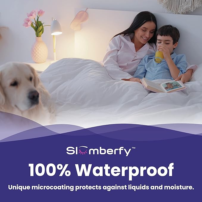 Cal King Size Waterproof Cooling Mattress Protector by Slumberfy - Image 4