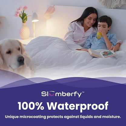 Queen Size Waterproof Cooling Mattress Protector by Slumberfy - Image 4