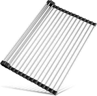 Tomorotec 17.7" x 15.5" Roll Up Dish Drying Rack Over Sink Drying Rack Sink by Tomorotec