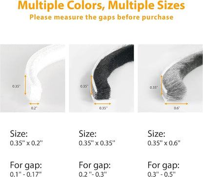 65FT Brush Weather Stripping, Neat Pile Self Adhesive Seal Strip - Image 3