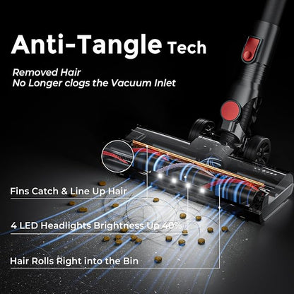 Cordless Vacuum Cleaner with Back-Saving&Self-Standing, Upright Vacuum Cleaners - Image 7