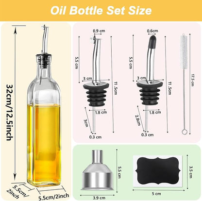Olive Oil Dispenser Bottle, Oil and Vinegar Dispenser Set - Image 2