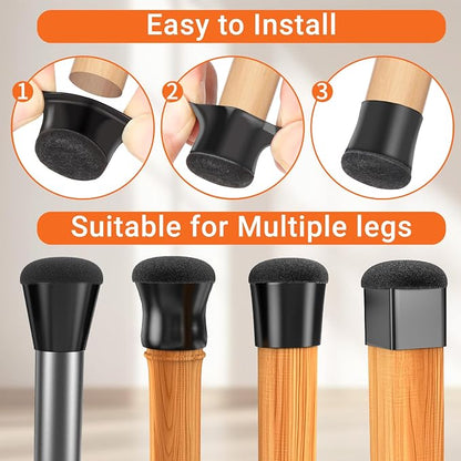 Chair Leg Floor Protectors Small 24Pcs, Silicone Chair Leg Protectors - Image 6