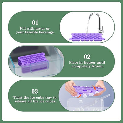 Mini Ice Cube Tray for Freezer: Small Plastic Ice Cubes Trays for Freezer - Image 6