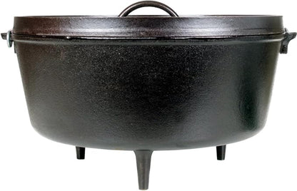 Lodge 10 Quart Pre-Seasoned Cast Iron Camp Dutch Oven - Image 5