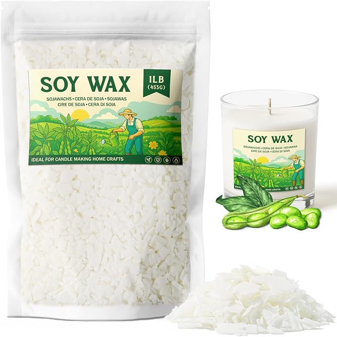 NORVENCE Soy Wax for Candle Making, Natural Soy Wax Flakes 1lb, Premium Candle by Unknown