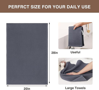 Homaxy 100% Cotton Oversized Waffle Weave Kitchen Dish Towels, Ultra Soft - Image 3
