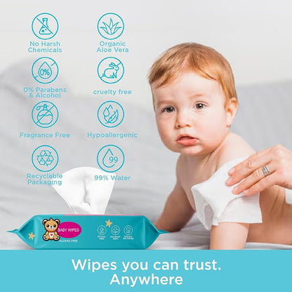 Ioly's Baby Wipes Unscented Wet Wipes 99% Water Based - Image 7