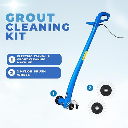 Electric Stand-Up Grout Cleaning Machine – Compact Lightweight Floor Scrubber - Image 2