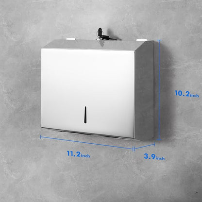 Paper Towel Dispenser Wall Mount Commercial, C Fold Multifold Hand Paper Towel - Image 6