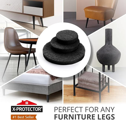 Felt Furniture Pads 235 PCS X-Protector! Huge Quantity of Black Furniture Pads - Image 2