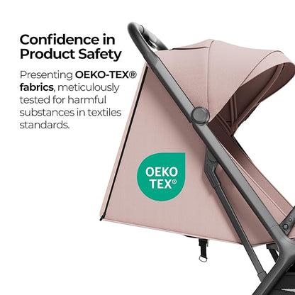 MAMA & BABY Packa Compact Travel Stroller – Lightweight, One-Hand Auto Folding, Portable & Lie-Flat Baby Stroller, Newborns and Toddlers Stroller with UPF 50+ Canopy & Mesh Ventilation