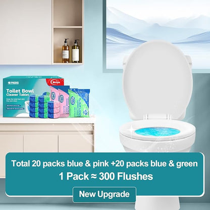 Toilet Bowl Cleaner Tablets 40 Packs, Two Colors Toilet Bowl Cleaners - Image 4