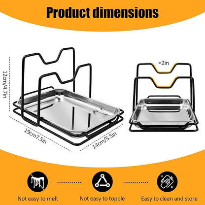 Pot Lid Holder While Cooking, 304 Stainless Steel Spoon Rest - Image 2