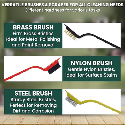 14 Pcs Crevice Cleaning Brush Set – Hard Bristle Cleaning Tools - Image 4