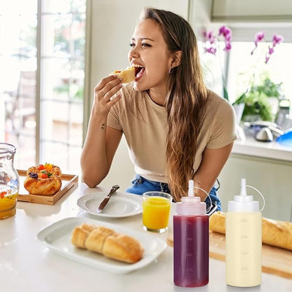 Condiment Squeeze Bottles Ketchup Dispenser, 6 Pack 16oz Squeeze Bottles - Image 9