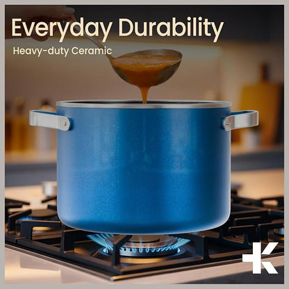 Bakken 5 Quart Ceramic Coated Stock Pot - Image 7