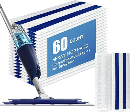 60 Count Ultrathick Microfiber Mop Pads Refills by DOCXCDO