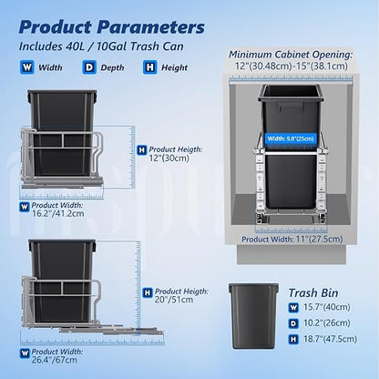 Insputer Pull Out Trash Can Under Cabinet - Image 4