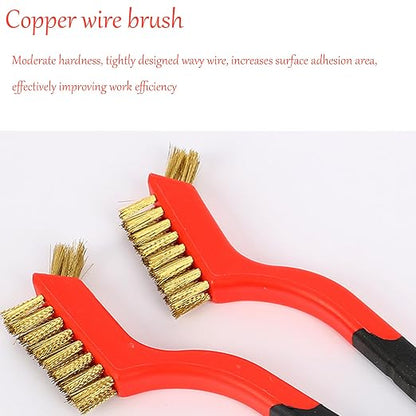 3Pcs Small Brass Wire Cleaning Brushes Set - Image 5