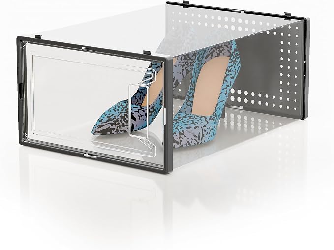 Secret Space 12 Pack XXX Large Shoe Organizer Storage Boxes - Image 9